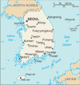 Area of combat in central South Korea__ click to enlarge